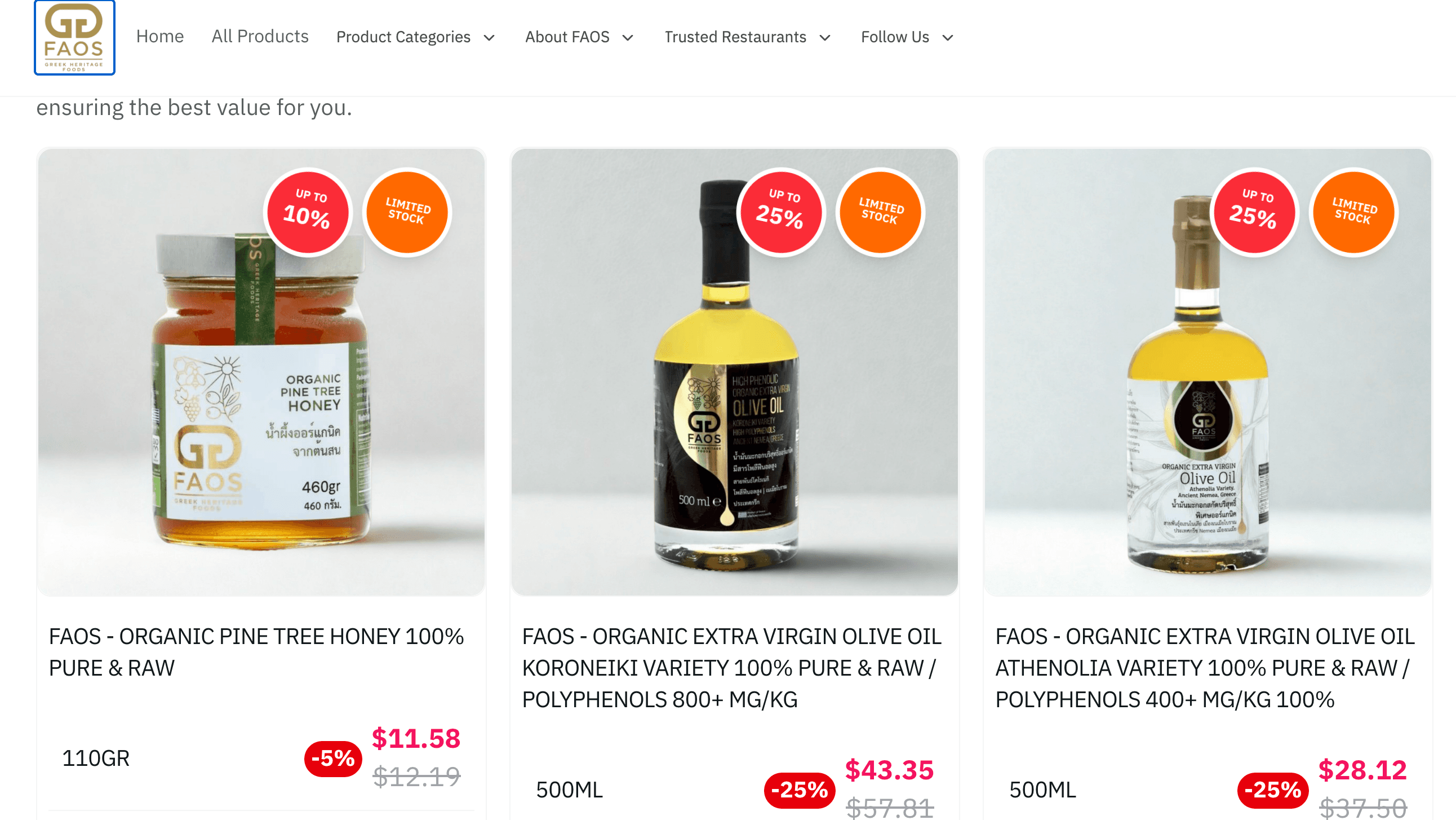 Heritage Food website development